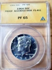1964 Silver Proof Accented Hair Kennedy Half Dollar PCGS PR65 Portrait Label