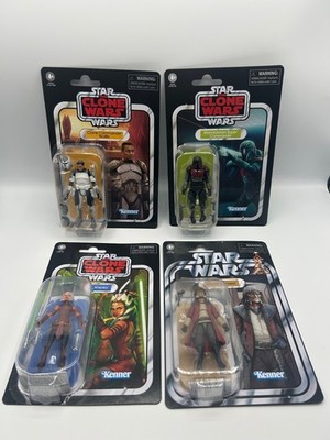 Star Wars Vintage Collection Clone Wars Lot - Ahsoka,Wolffe,Hondo,Super Commando