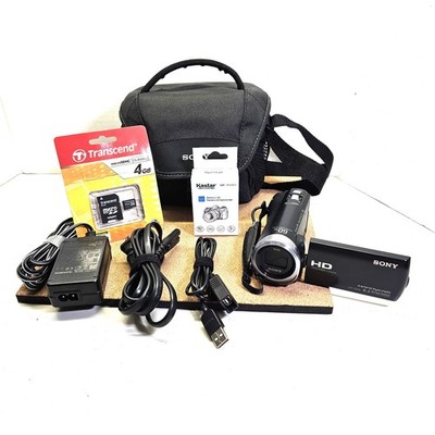 Sony Handycam HDR-CX330 Full HD Camcorder Bundle Case Cables Tested Working