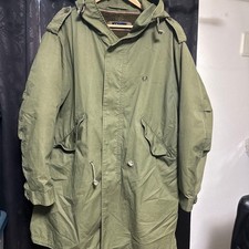 Fred Perry M-51 Fishtail Parka Men's Vintage Oversized S Brown Wool Coat