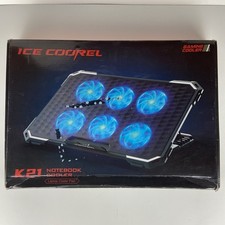 ICE COOREL Laptop Cooling Pad with 6 Cooling Fans  Blue Lights. K21 Notebook