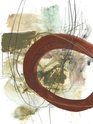 Wall Art Print Rusted Loops II by Jennifer Goldberger, 12'' x 16''