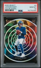2025 PANINI SELECT COLOR WHEEL #4 JAXSON DART [RC] PSA 10 POP 3