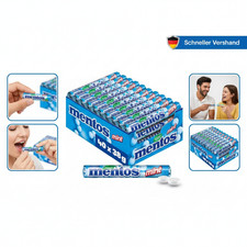 Mentos Kaubonbons Mint, Dragees mit Pfefferminz-Geschmack für frischen Atem, Mul