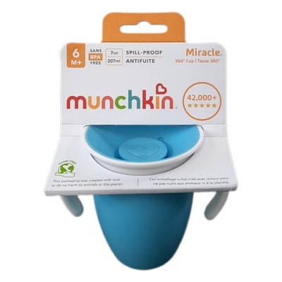 Munchkin Miracle Trinklernbecher 360 Grad, 207 ml, Blau