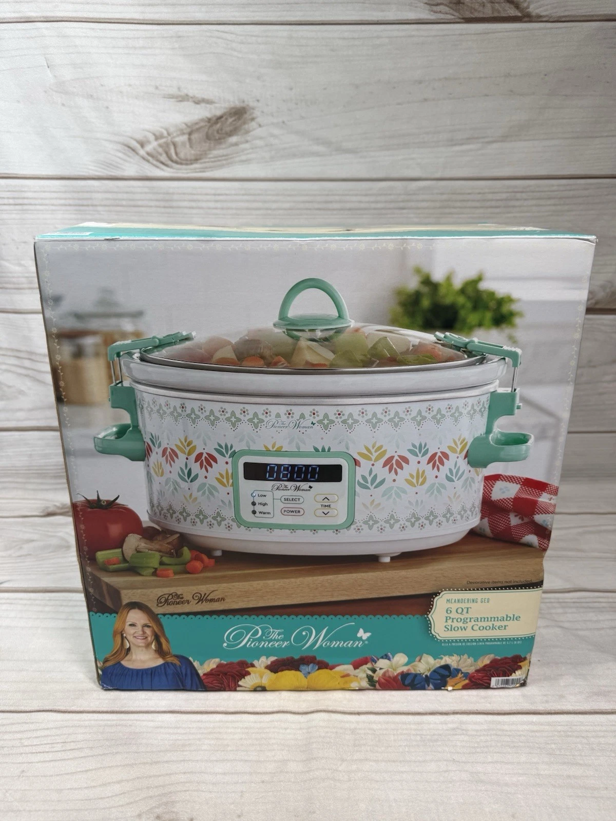 The Pioneer Woman PWF236211223003 Meandering Geo 6-Quart Digital Slow Cooker