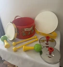 Vintage 1979 Fisher-Price Marching Band Drum Set minus harmonic.