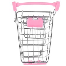Miniature Iron Shopping Cart Model Decor for Children Pretending Game Toys
