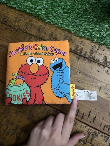 Vintage Soft Play Sesame Street Cookie Alphabet Cloth Book Toy