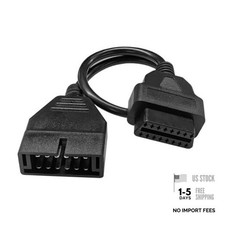 OBD1 Scanner Connector, OBD1 12Pin Male to OBD2 16Pin Female Socket Convert 1PC
