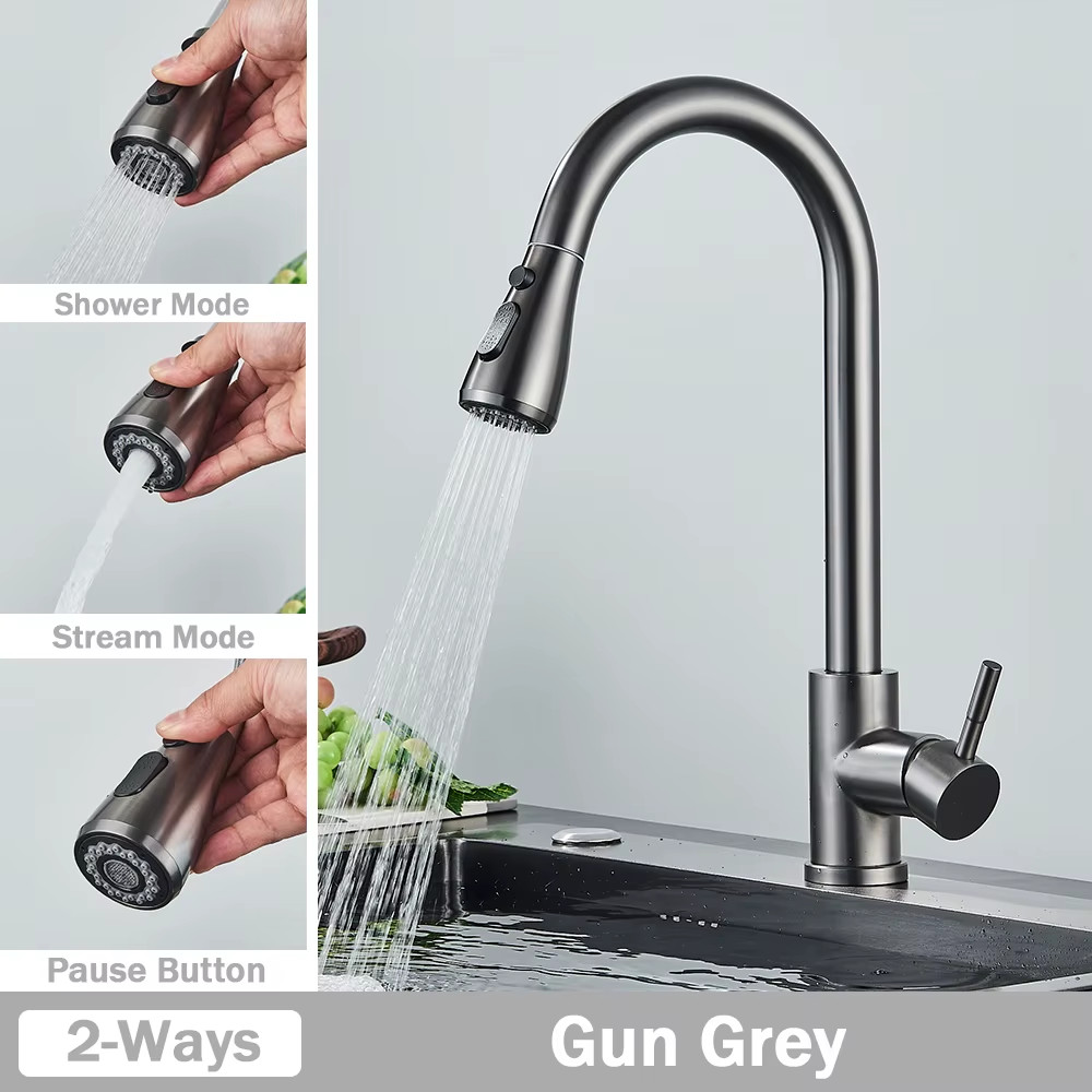 Kitchen Faucet &ndash; Pull Out Flexible Nozzle Sink Mixer Tap