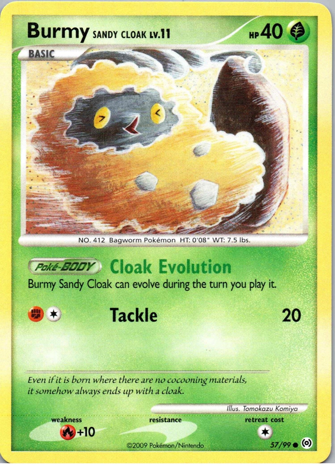 Burmy Sandy Cloak - Common - Arceus - 57/99 - NM - Normal