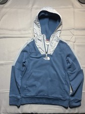 The North Face Youth Sz LARGE Quarter Zip Fleece Pullover Jacket Blue Gray