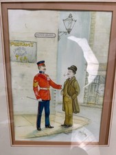 James Schorah Framed Watercolour ?An Officer & A Gentleman? Listed British Artis