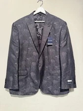 NWT Jos. A. Bank black damask print men's dinner jacket 48Regular Holiday Party