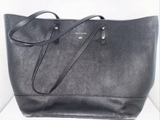 Cole Haan Tote Large Black Pebbled Leather Shoulder Handbag Tote Bag