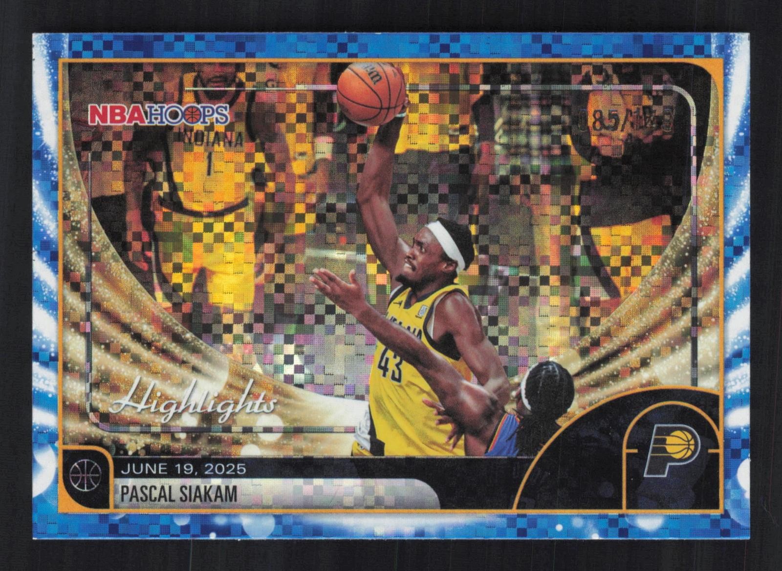 Pascal Siakam 2025-26 Hoops #265 Rainbow Purple and Blue #/199 Indiana Pacers