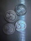 Vintage  (4)Washington Quarters-90% Silver 1939,1940,1954,1945