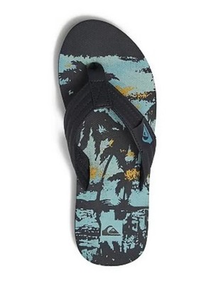 Quiksilver EVA Slip on Flip Flop Sandals for Men, Tropical Blue Multiple Sizes