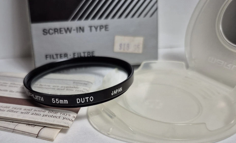 55mm Vintage Camera Filters, Polarizer, SKI 1A, 81A, Duto, 52 - 55 Stepping Ring - Image 3 of 4