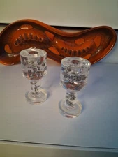 Mcm Lucite Candle Stick Holders