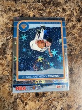 2024-25 Panini NBA Hoops - Premium Blizzard Winter Prizm #5 Karl-Anthony Towns