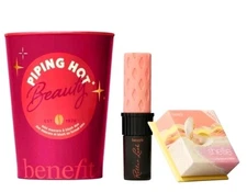BENEFIT PIPING HOT BEAUTY MINI MASCARA & SHELLIE BLUSH DUO SET NEW IN BOX