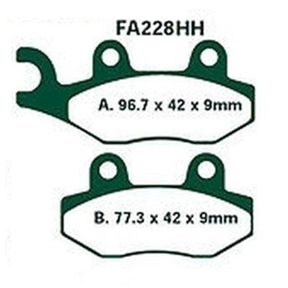 Pastillas de freno EBC FA228HH para MZ/MUZ Keeway RT Suprlight Cruiser Blackster 125 250 Foto 2 de 4