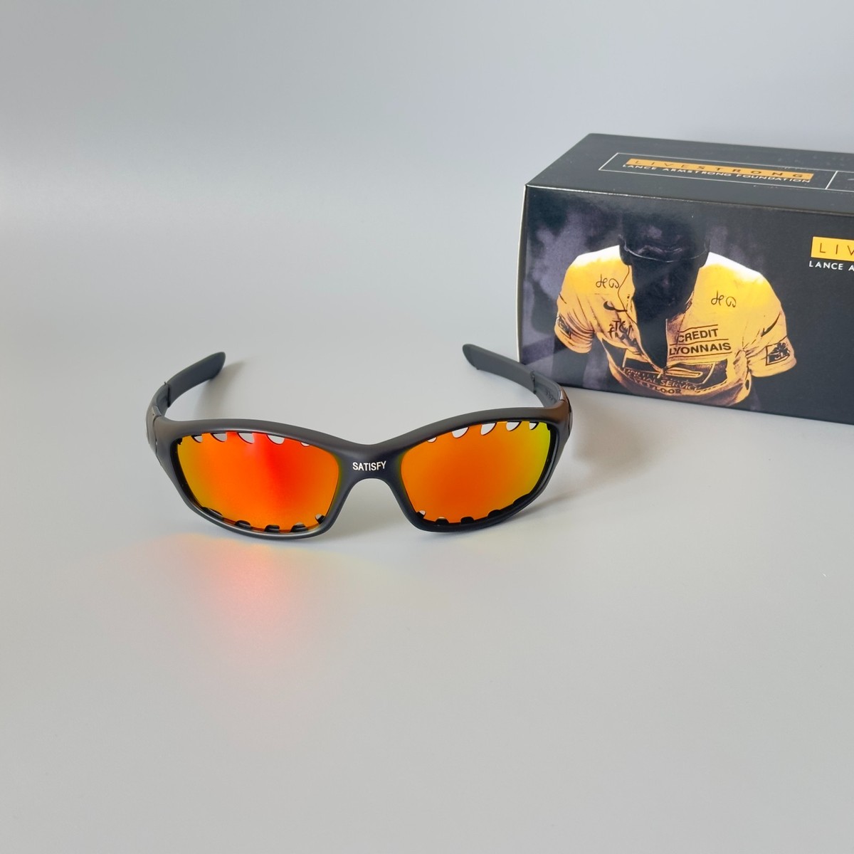 Oakley x Satisfy Straight Jacket Black Frame Ruby Lens Sunglasses