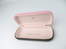 Kate Spade New York Pink/Green Hard Snap Clamshell Sunglasses Case ONLY
