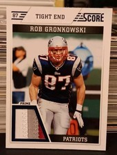 2011 SCORE PRIME🔥 ROB GRONKOWSKI 3-COLOR PLAYER WORN RELIC #RG PATRIOTS CARD!