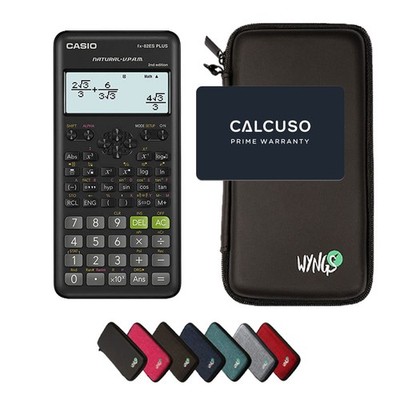 Casio fx-82ES Plus 2nd edition Taschenrechner + Schutztasche Schwarz