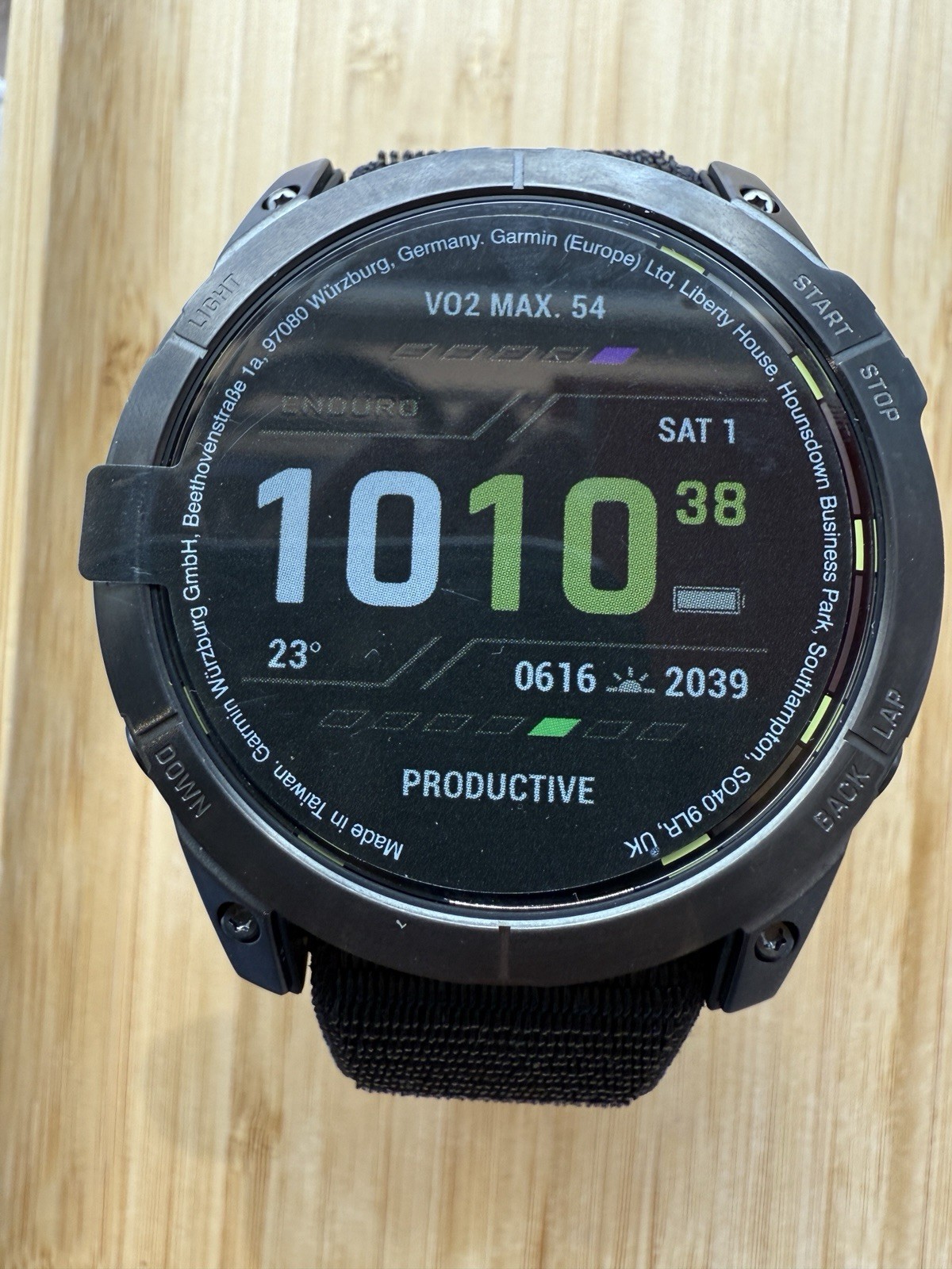Garmin Enduro 2 Solar Watch in Carbon Gray with DLC Titanium and Nylon Band-image