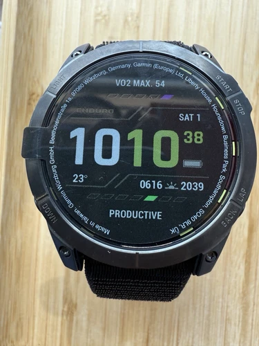 Garmin Enduro 2 Solar Watch Carbon Gray DLC Titanium and Nylon Band 010-02754-00