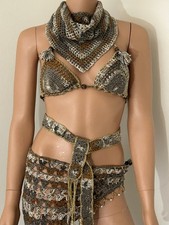 Luxury Handmade Crochet Bikini Set Pareo Conv...