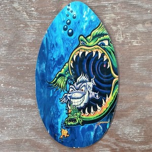 Drew Brophy Shark Skimz Surf Art Board 2007 Skimboard Wall Decor Rare 35”