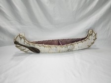 Vintage Primitive Birch Indian Canoe  21 inch  Decoration Handmade