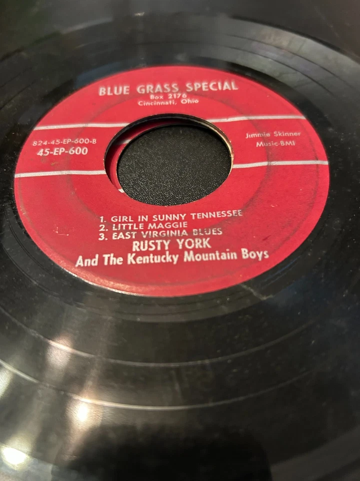 (6) 60's Bluegrass 45's (Sleepy Jeffers & Davis Twins) J.E. Mainer, others - Image 3 of 4