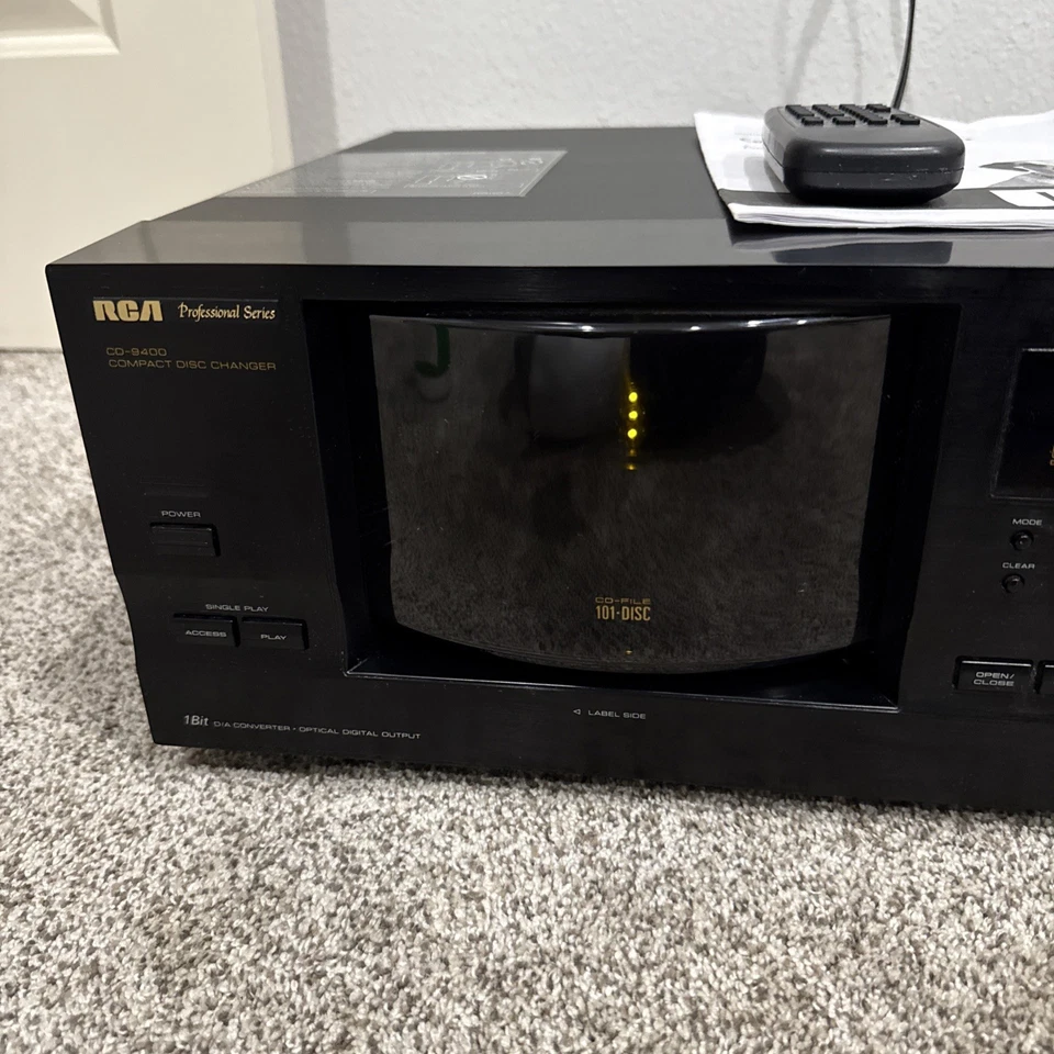 RCA 101 Disc CD Changer CD-9400 compact Disc Changer TESTED & WORKING W/Remote - Image 3 of 4