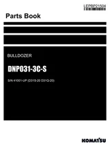 Komatsu DNP031-3C-S Bulldozer Parts Catalog Manual