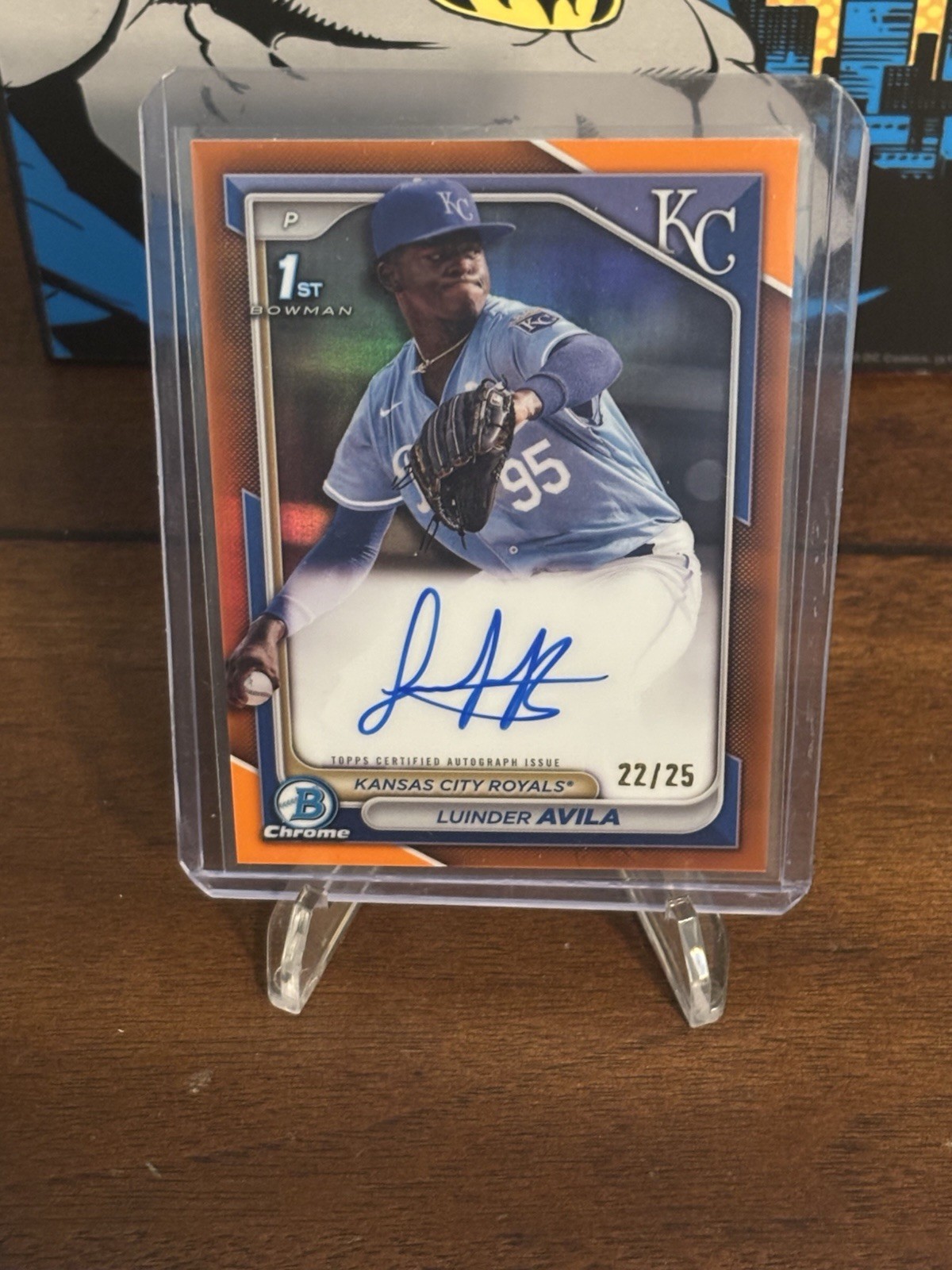 2024 Luinder Avila 1st Bowman Chrome Auto True Orange /25 Royals