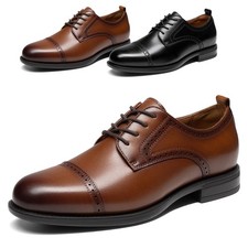Men's Oxford Dress Shoes Cap Toe Brogue Formal Work Wedding Comfort
