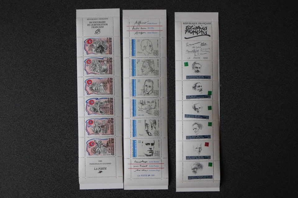 FRANCE lot de 10 Bande Carnet neuve** non pliées - Personnages célèbres - Photo 3/4