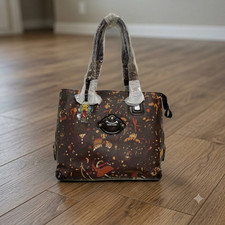 Borsa a mano Clownidi Piero Guidi Magic Circus tracolla marrone scuro con etichetta INUTILIZZATA