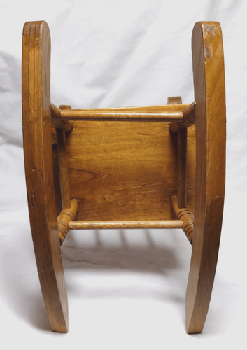 Vintage Handmade 11.5" Wooden Granny Rocking Chair for Dolls & Bears - Picture 8 of 10