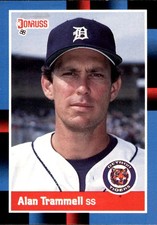 Alan Trammell 1988 Donruss #230 Detroit Tigers FREE SHIPPING AutographDen
