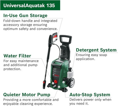 #ad #ad Universalaquatak 135 High Pressure Washer 1900W 135 Bar 3 Nozzles $229.91