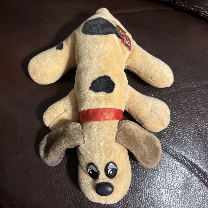 Vintage Tonka 1986 Newborn Small Pound Puppies Brown Dog Black Spots Floppy Ears