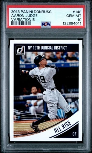 💥2018 Donruss Aaron Judge ALL RISE 12th Judicial District Variation B PSA 10!💥