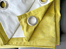 NEW Blackout Curtains Yellow Zest Size W54" X D90" Lined Eyelet Heavy Ready Made